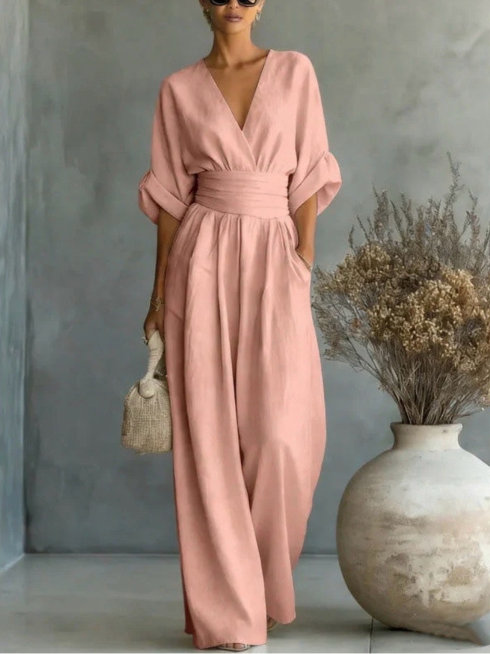 Pretty in pink jumpsuit
